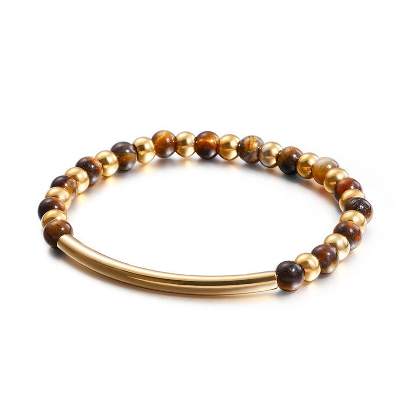 Wholesale Multicolor Turquoise Beads Stainless Steel Bracelet